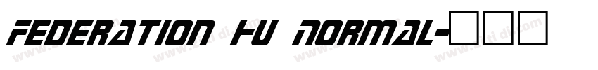 Federation Hu Normal字体转换